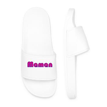 MAMAN. FÊTE DES MÈRES. BONNE FÊTE MAMAN. FETE - Claquettes Homme - blanc - Devant