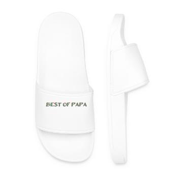 PAPA. FÊTE DES PÈRES. BONNE FÊTE PAPA. BONNE FÊTE - Claquettes Homme - blanc - Devant