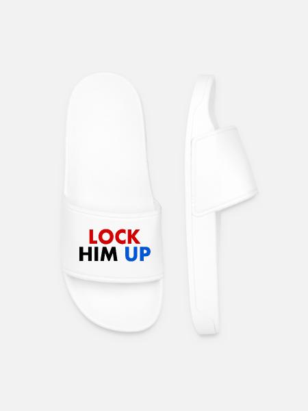 Lock him up - Men’s Pool Sliders - white