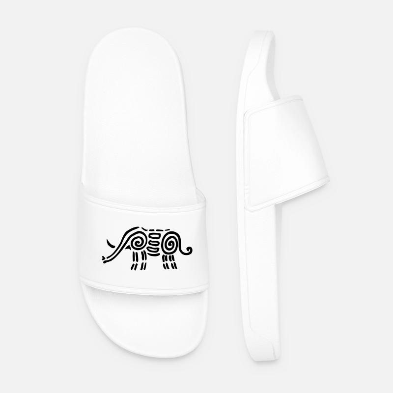 Elefant1 - Männer Badelatschen - Weiß