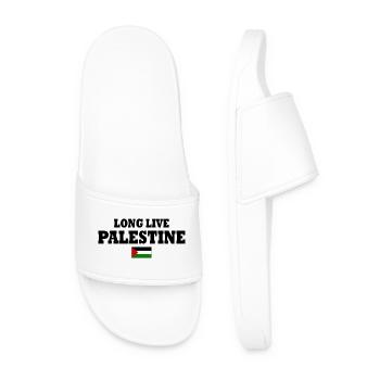 Long live palestine - Männer Badelatschen - Weiß - Vorne
