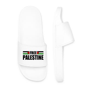 Free palestine - Claquettes Homme - blanc - Devant