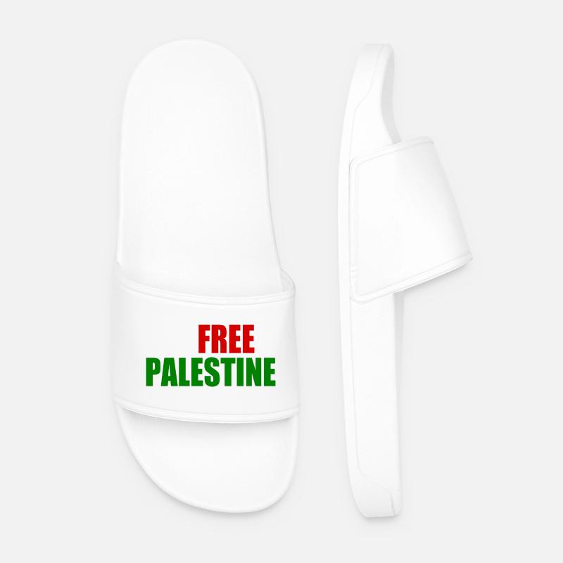 Free palestine - Männer Badelatschen - Weiß