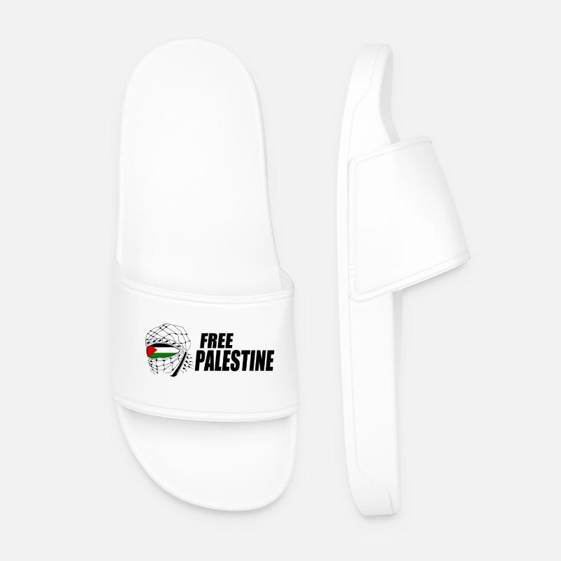 Free palestine - Männer Badelatschen - Weiß