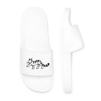 Cartoon Kitten - Men’s Pool Sliders - white - Front