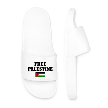 Free palestine - Men’s Pool Sliders - white - Front