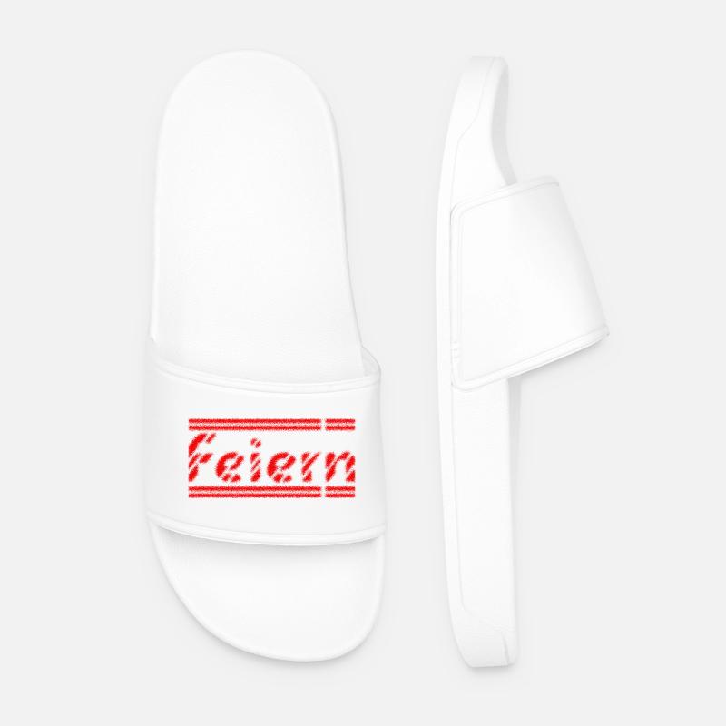 Feiern - Männer Badelatschen - Weiß