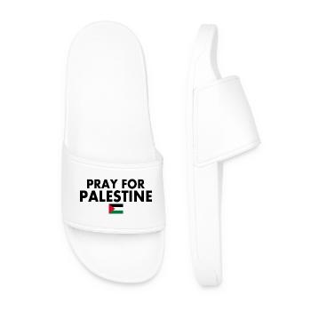 Pray for palestine - Men’s Pool Sliders - white - Front