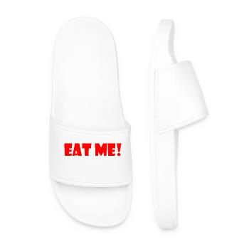 Eat me - Men’s Pool Sliders - white - Front