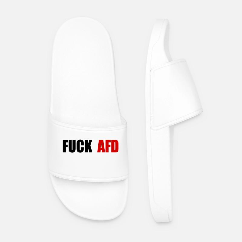 Fuck afd - Männer Badelatschen - Weiß