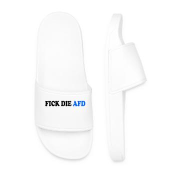 Fick die afd - Männer Badelatschen - Weiß - Vorne