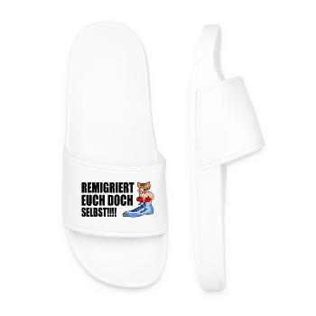 Remigrez vous-mêmes - Claquettes Homme - blanc - Devant