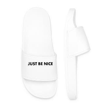 Just be nice - Men’s Pool Sliders - white - Front