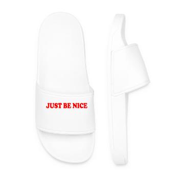 Just be nice - Men’s Pool Sliders - white - Front