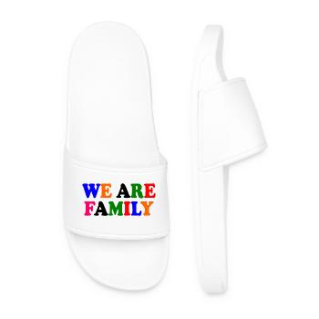 We are family - Claquettes Homme - blanc - Devant