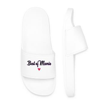 HAPPY BIRTHDAY. HEART. HAPPY MOTHER'S DAY. MOM - Men’s Pool Sliders - white - Front