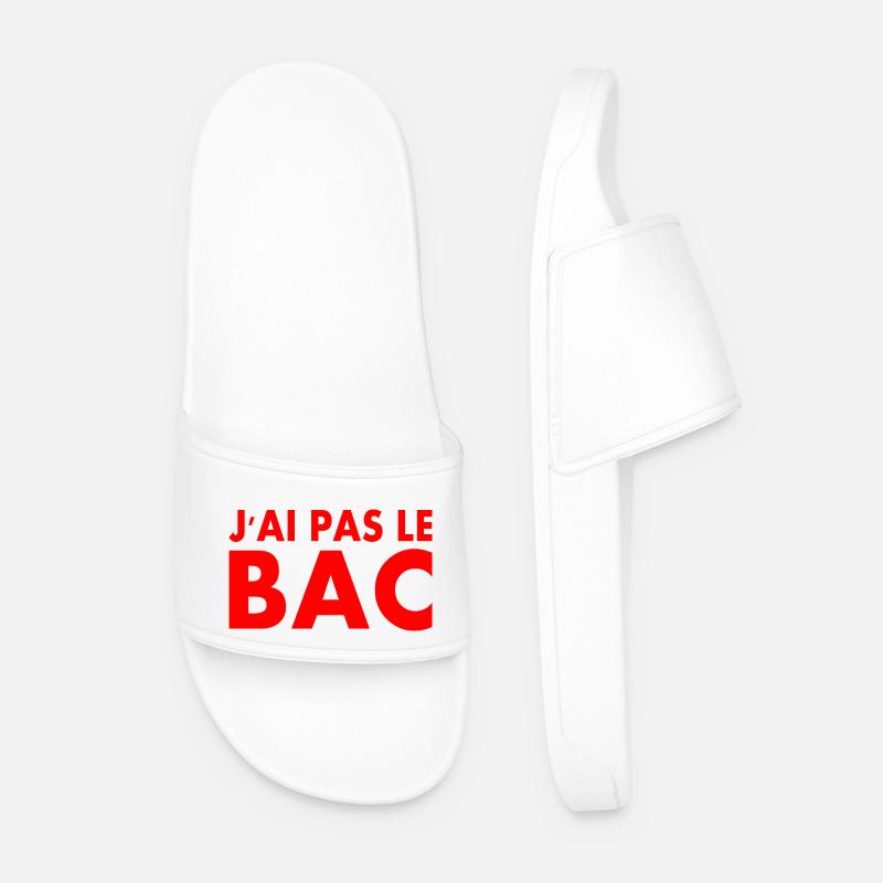 I don't have the baccalaureate - Men’s Pool Sliders - white
