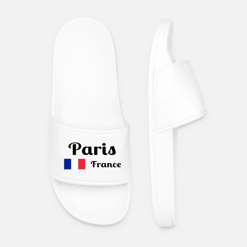 Paris Frankreich - Stilvolle Drucke - Männer Badelatschen - Weiß