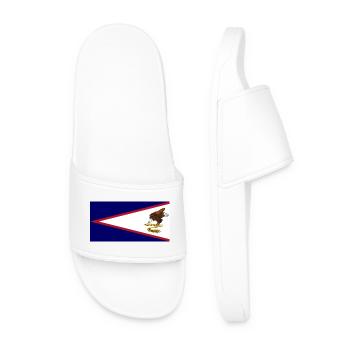 American Samoa - Men’s Pool Sliders - white - Front