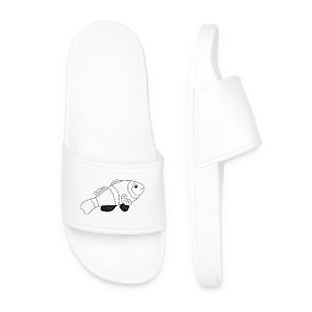 Clownfish - Graphic black and white - Men’s Pool Sliders - white - Front