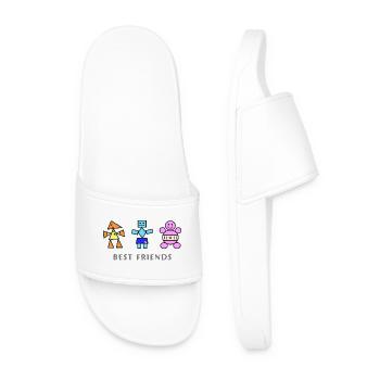 Best Friends Trio Geometric Toys - Men’s Pool Sliders - white - Front