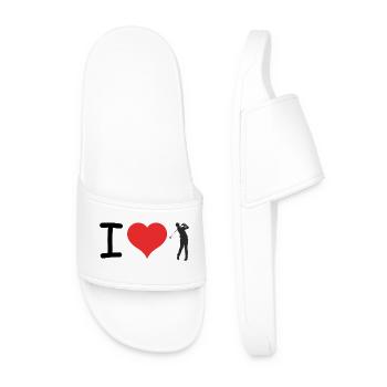 I love Golf - Relatable Sports Sticker - Männer Badelatschen - Weiß - Vorne
