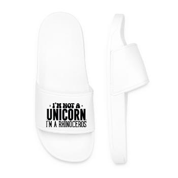 Unicorn - Männer Badelatschen - Weiß - Vorne
