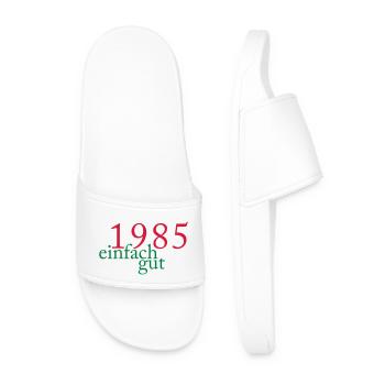 Geboren Jahrgang 1985 einfach gut - Männer Badelatschen - Weiß - Vorne