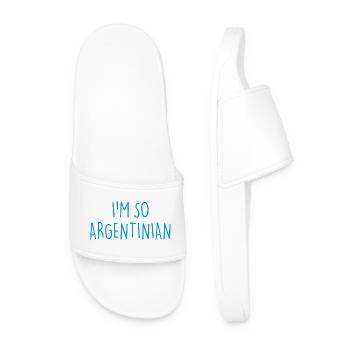 I'M SO ARGENTINIAN Argentinien - Männer Badelatschen - Weiß - Vorne