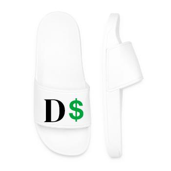 Dollar Letter - Men’s Pool Sliders - white - Front