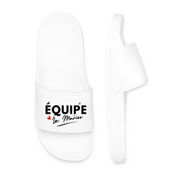 Équipe de La mariée cœurs - cadeau la mariée - Claquettes Homme - blanc - Devant
