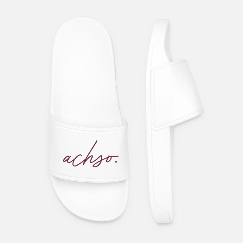 achso. - Männer Badelatschen - Weiß