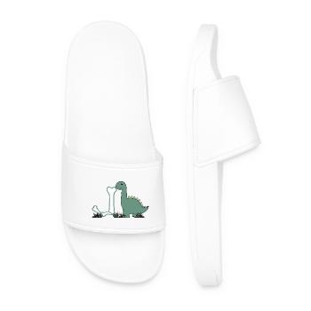 Lettre J - Claquettes Homme - blanc - Devant