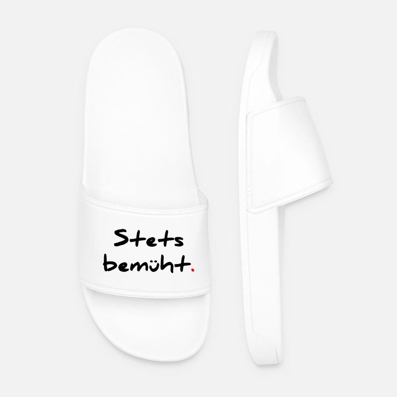 Stets bemüht - Männer Badelatschen - Weiß