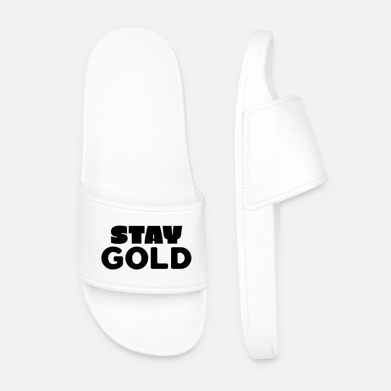Bleiben Sie Gold - Männer Badelatschen - Weiß