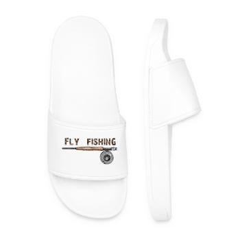 Fly fishing - Men’s Pool Sliders - white - Front
