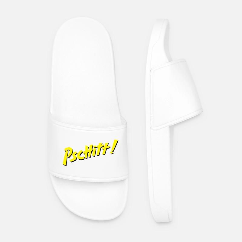 Lemon Spray - Men’s Pool Sliders - white