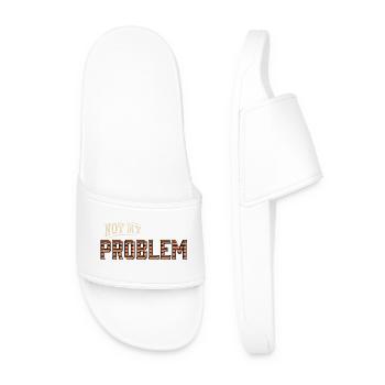 Humour Pas mon problème Design - Claquettes Homme - blanc - Devant
