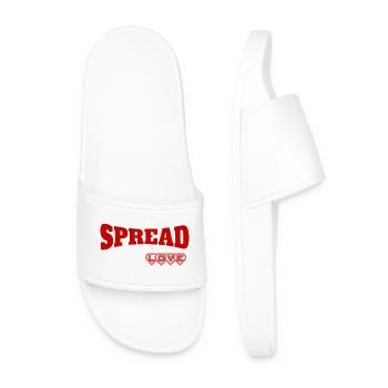 Ausdrucksstarkes Spread Love Design - Männer Badelatschen - Weiß - Vorne