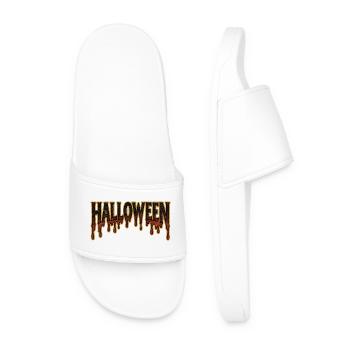 Halloween Tropfendes Gold Schriftzug - Männer Badelatschen - Weiß - Vorne