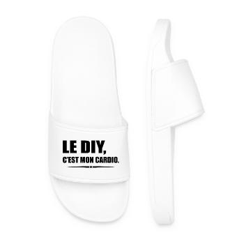 Le DIY c’est mon cardio version bricoleur - Claquettes Homme - blanc - Devant