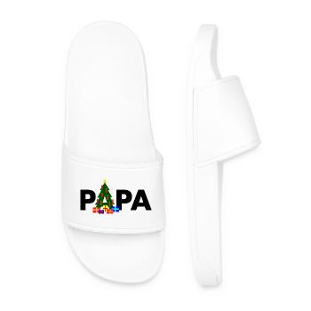 Papa Sapin de Noël - Claquettes Homme - blanc - Devant