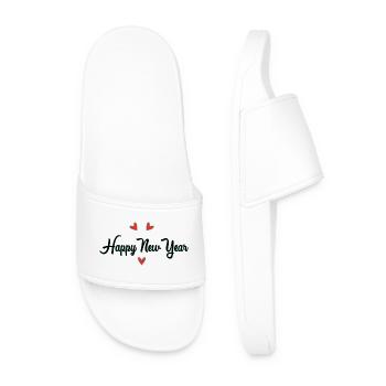 BONNE ANNEE. SAINT SYLVESTRE. NOUVELLE ANNÉE - Claquettes Homme - blanc - Devant