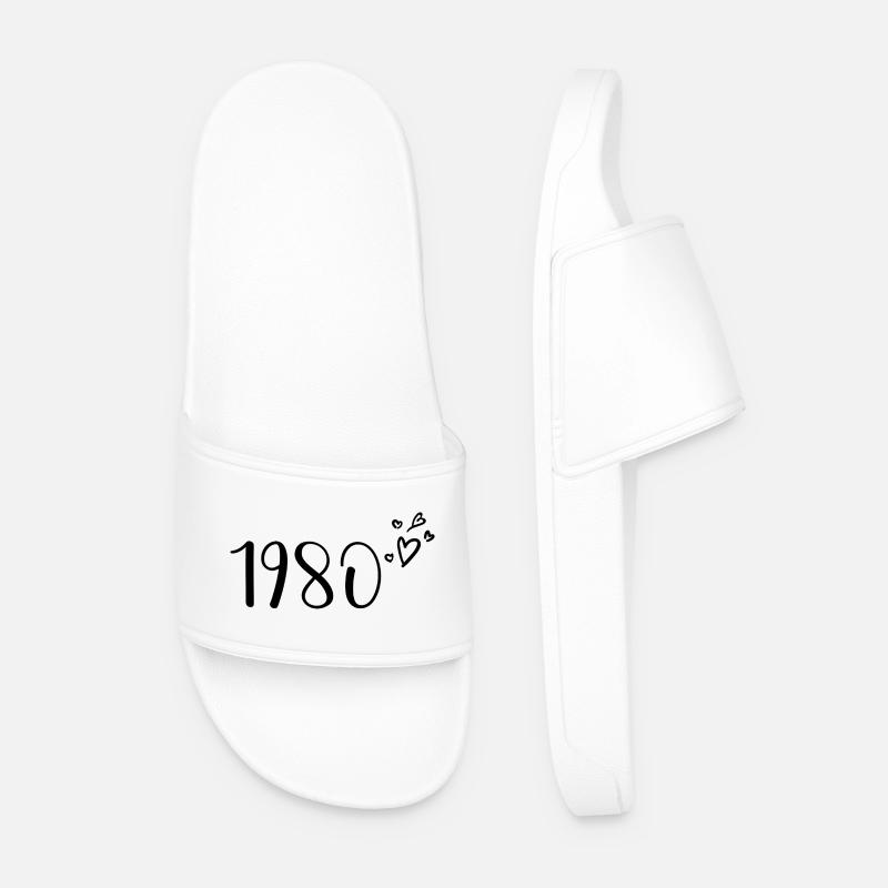 1980 - Männer Badelatschen - Weiß