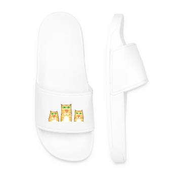 3 chats - Claquettes Homme - blanc - Devant