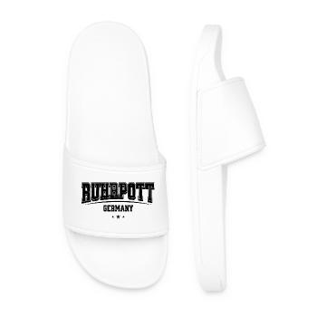 Ruhrpott Typo Outline Heimat Design - Men’s Pool Sliders - white - Front