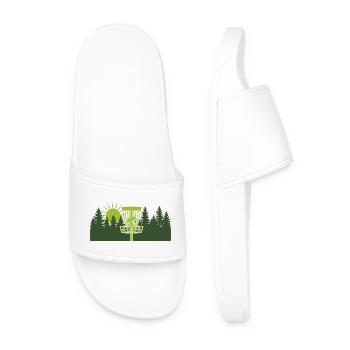 Disc Golf Sonnenaufgang im Wald - Männer Badelatschen - Weiß - Vorne