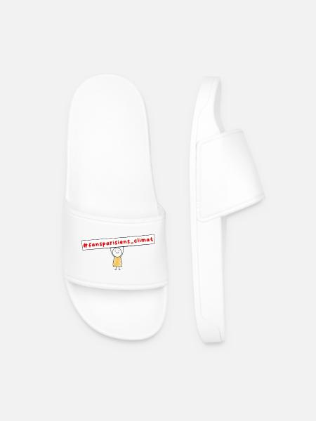 #fansparisiens_climat - Claquettes Homme - blanc