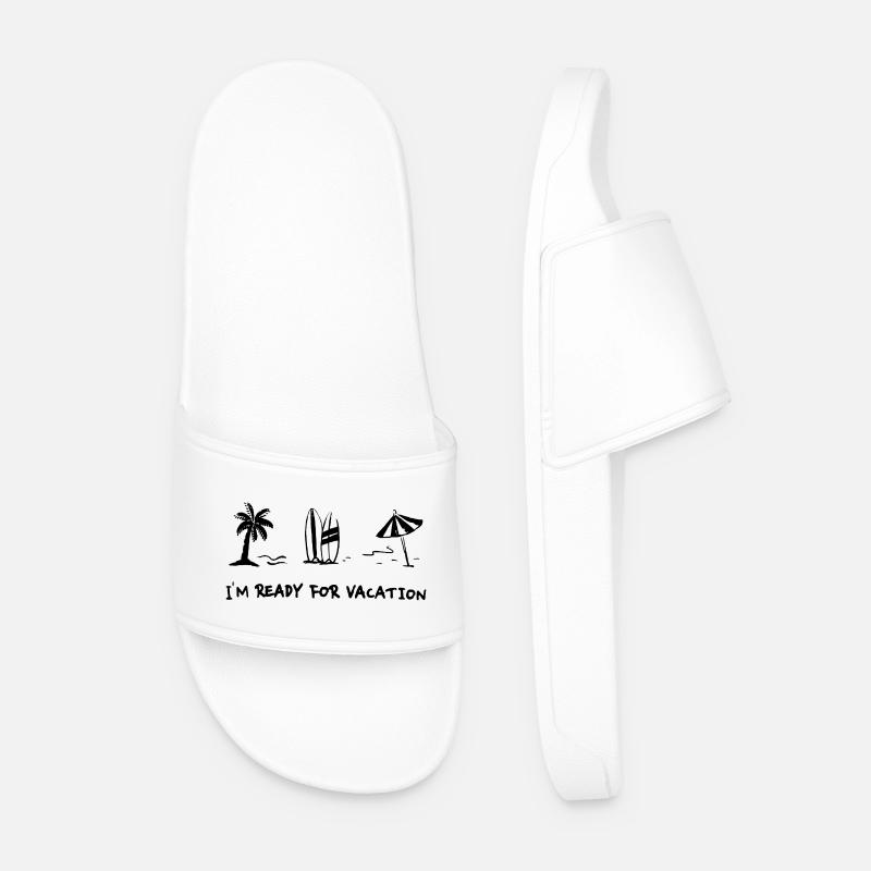 I-m ready for vacation - Men’s Pool Sliders - white