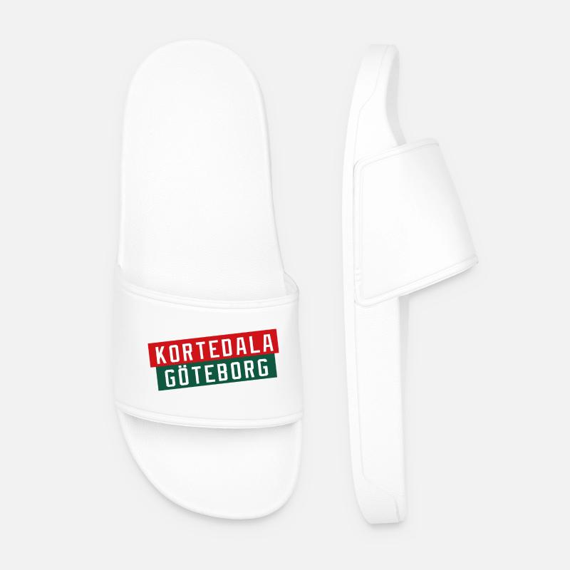 Kortedala Göteborg Farbblock - Männer Badelatschen - Weiß